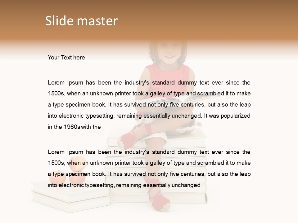 Letters Genius Caucasian PowerPoint Template