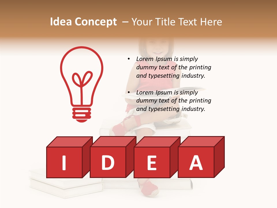 Letters Genius Caucasian PowerPoint Template