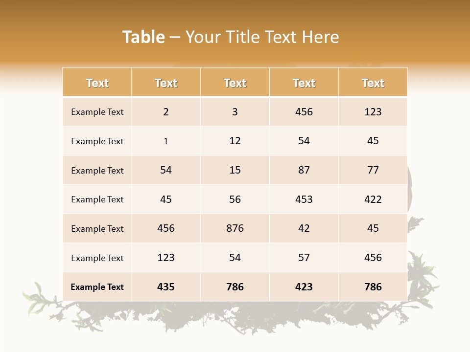 Food Stem Peat PowerPoint Template
