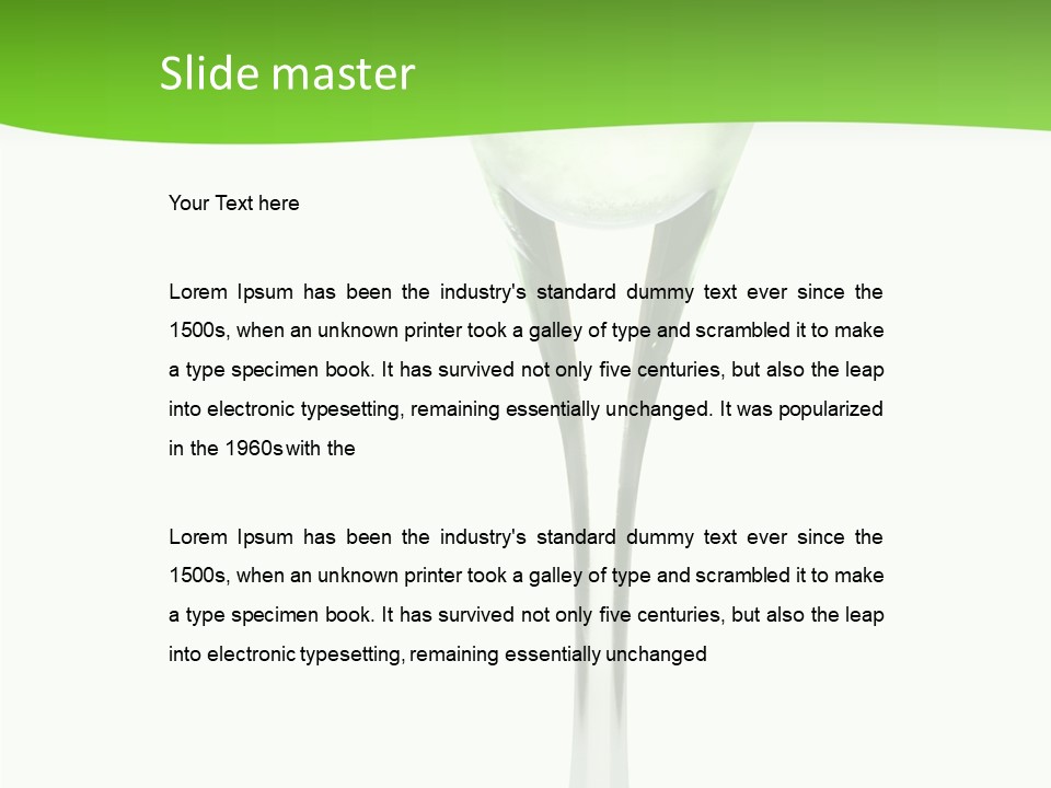 Leisure Green Vodka PowerPoint Template
