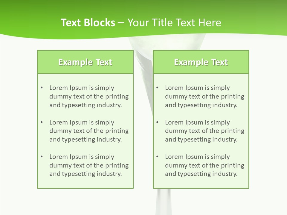 Leisure Green Vodka PowerPoint Template