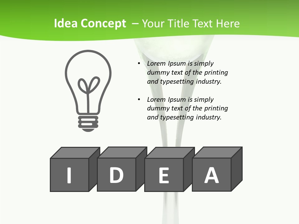 Leisure Green Vodka PowerPoint Template