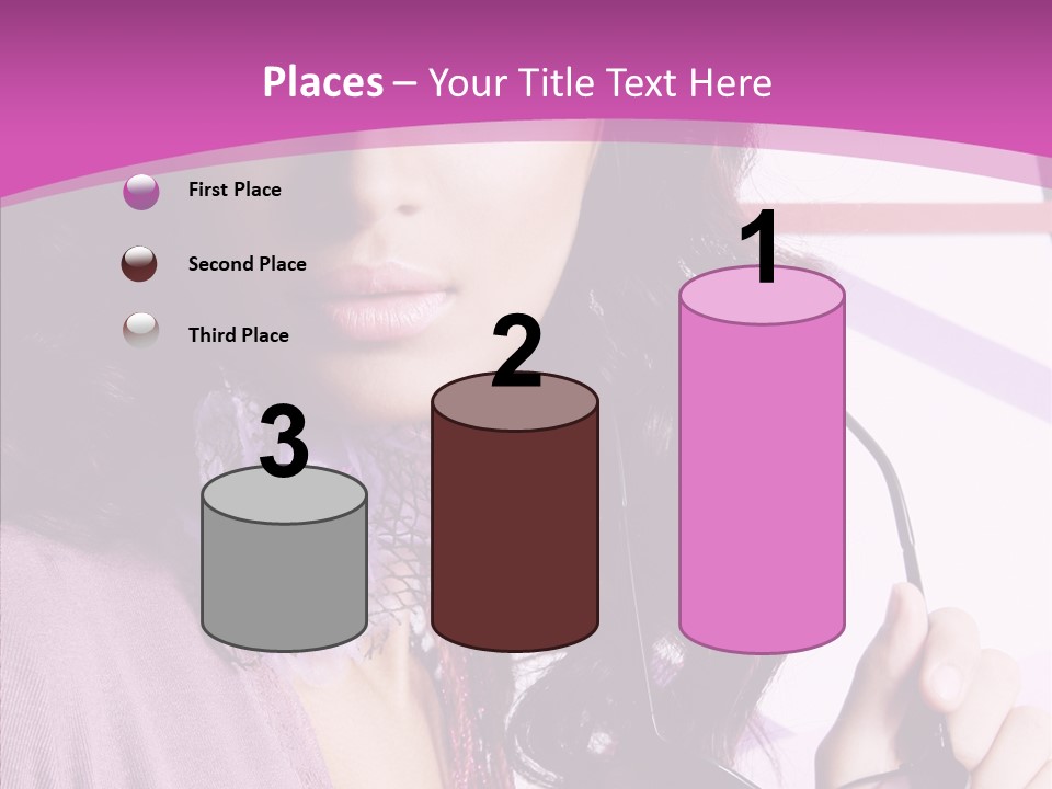 Caucasian Lips Cheerful PowerPoint Template