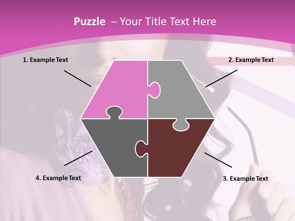 Caucasian Lips Cheerful PowerPoint Template