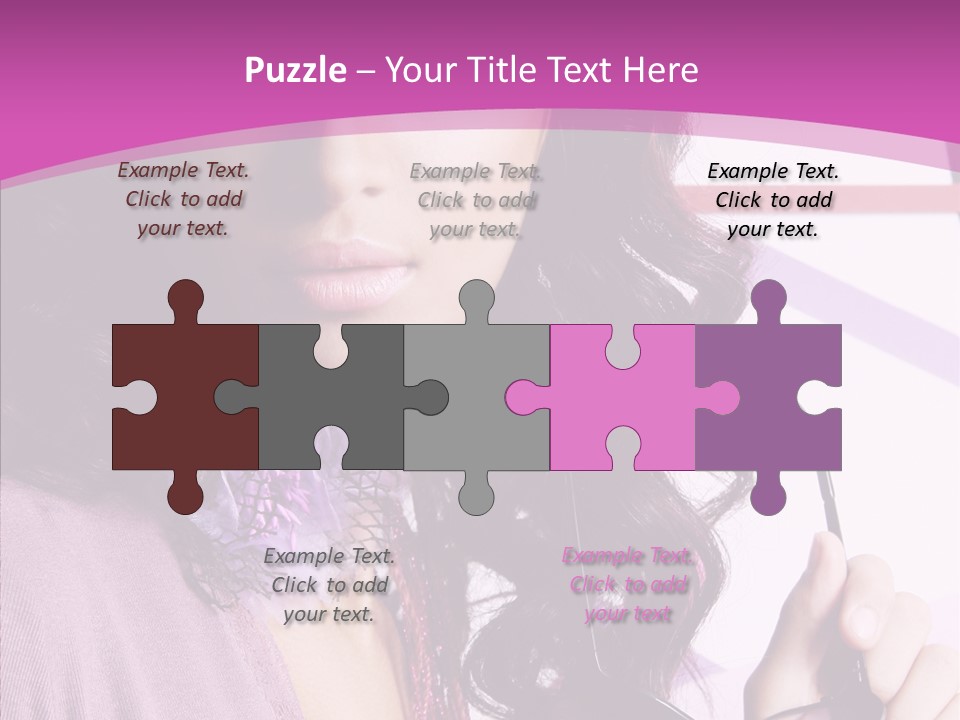 Caucasian Lips Cheerful PowerPoint Template