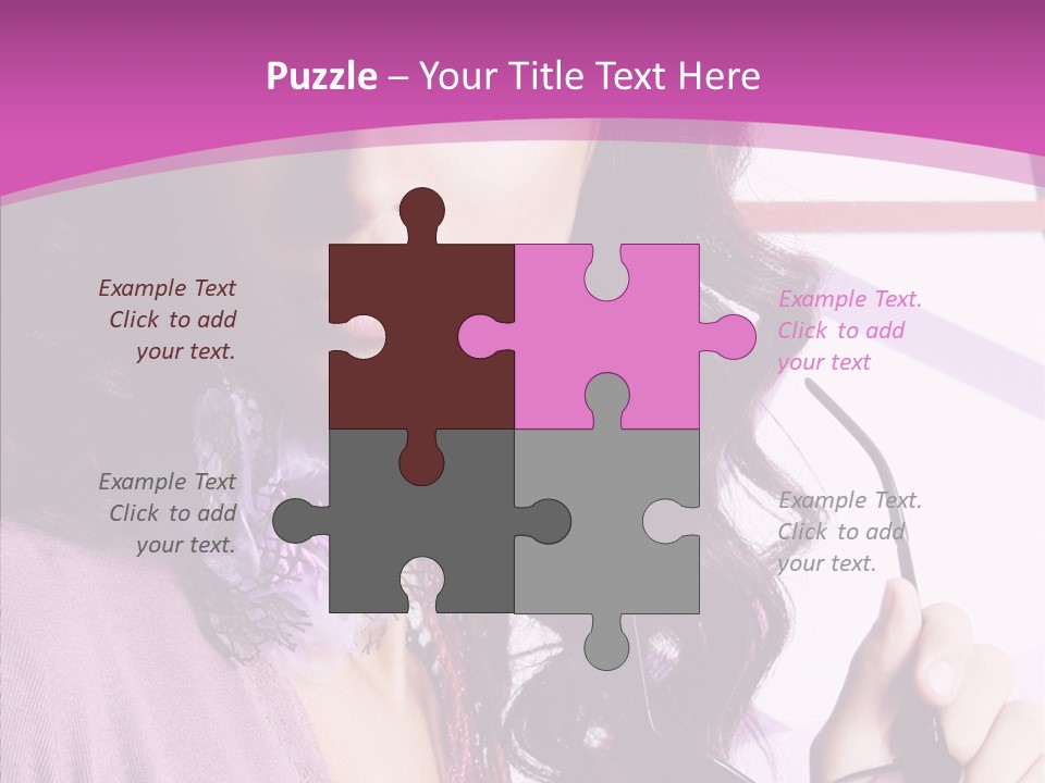 Caucasian Lips Cheerful PowerPoint Template