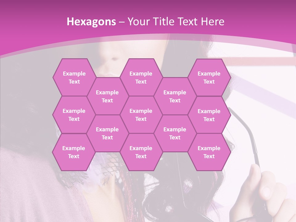 Caucasian Lips Cheerful PowerPoint Template