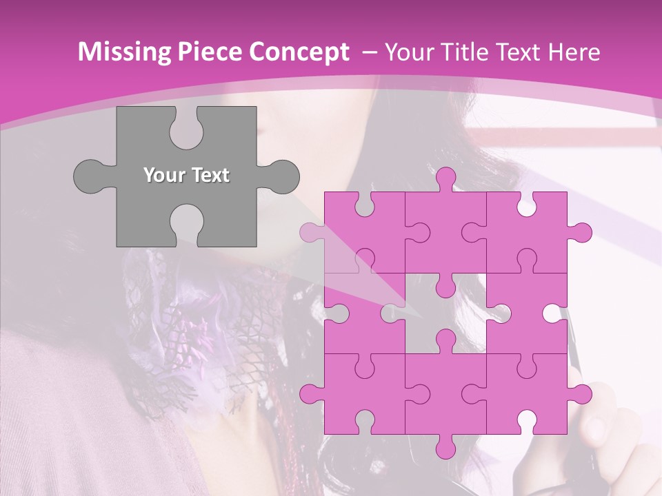 Caucasian Lips Cheerful PowerPoint Template