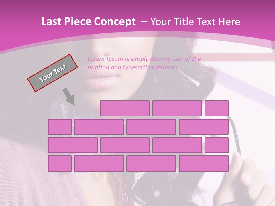 Caucasian Lips Cheerful PowerPoint Template