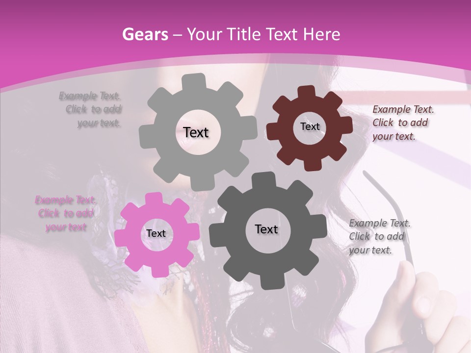 Caucasian Lips Cheerful PowerPoint Template