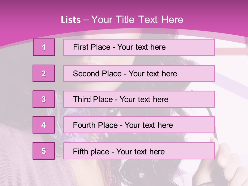 Caucasian Lips Cheerful PowerPoint Template