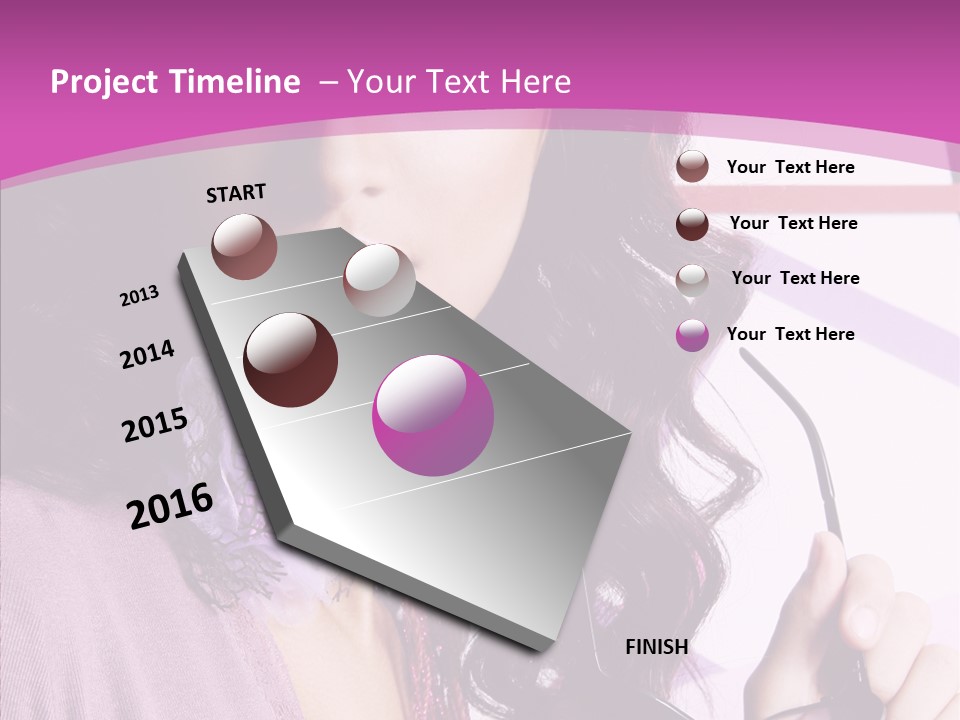 Caucasian Lips Cheerful PowerPoint Template