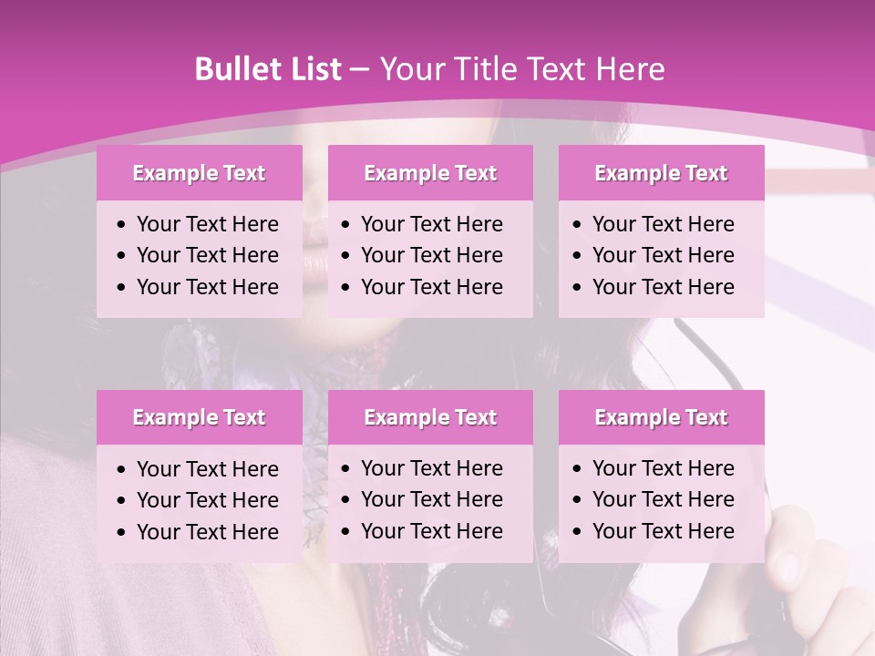 Caucasian Lips Cheerful PowerPoint Template