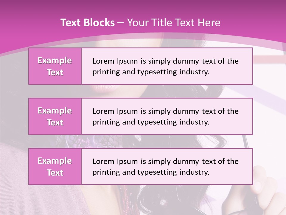 Caucasian Lips Cheerful PowerPoint Template