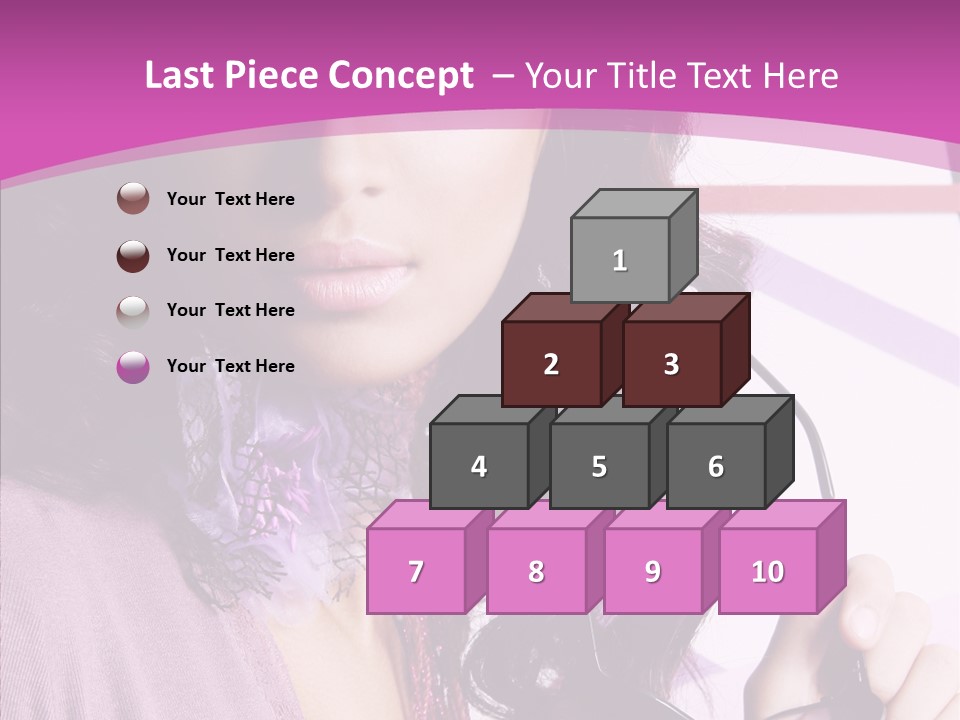 Caucasian Lips Cheerful PowerPoint Template