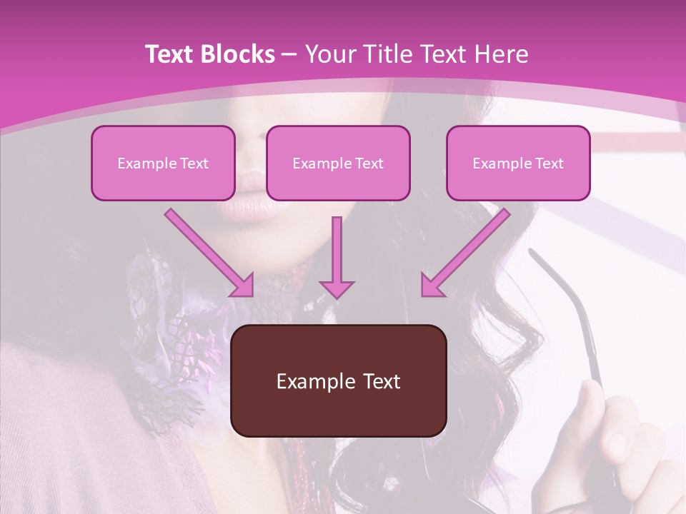 Caucasian Lips Cheerful PowerPoint Template