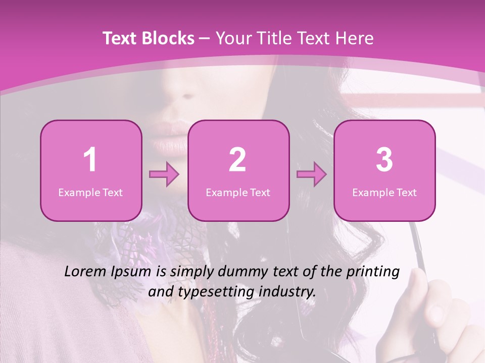 Caucasian Lips Cheerful PowerPoint Template