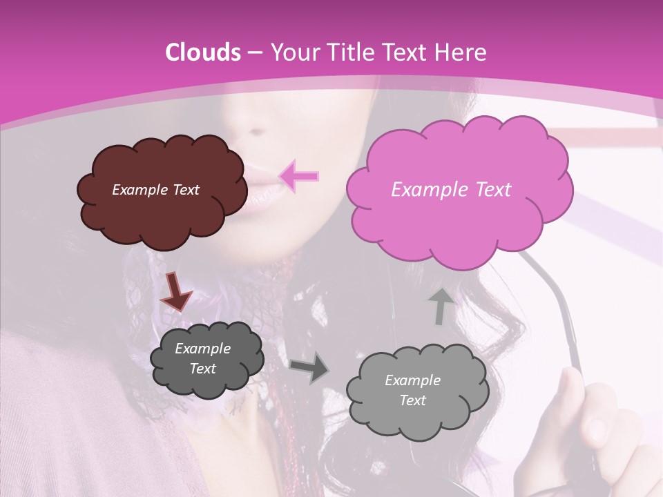 Caucasian Lips Cheerful PowerPoint Template