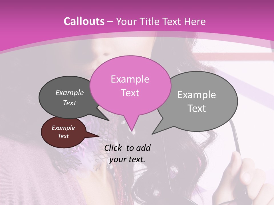 Caucasian Lips Cheerful PowerPoint Template