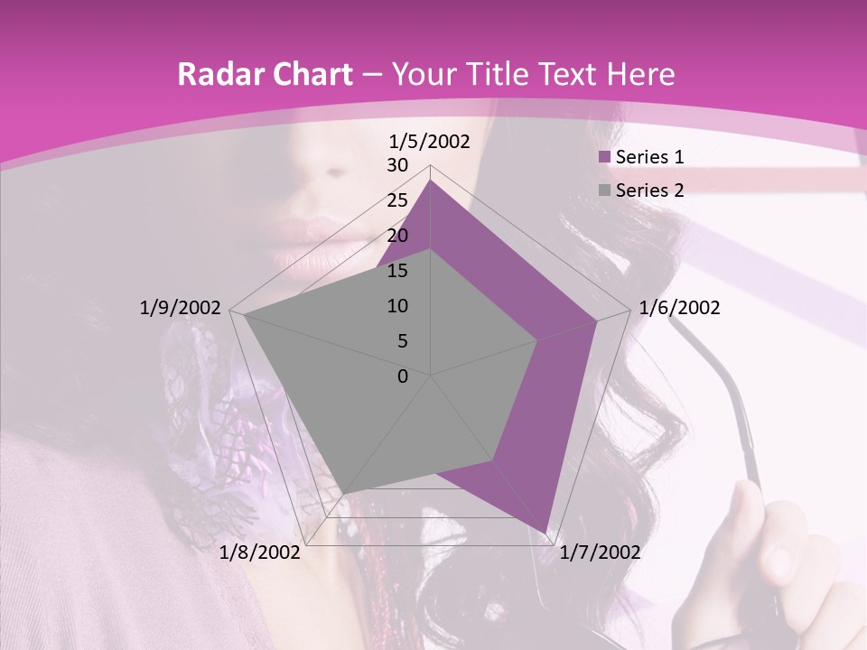 Caucasian Lips Cheerful PowerPoint Template
