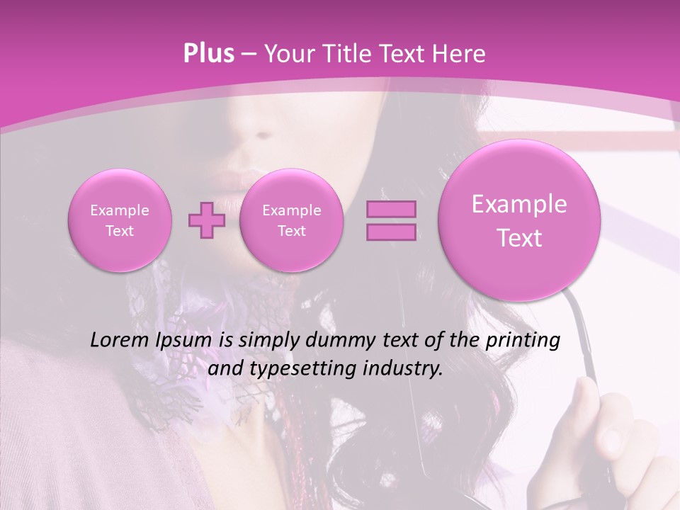 Caucasian Lips Cheerful PowerPoint Template