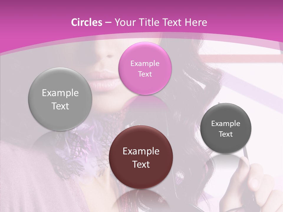 Caucasian Lips Cheerful PowerPoint Template