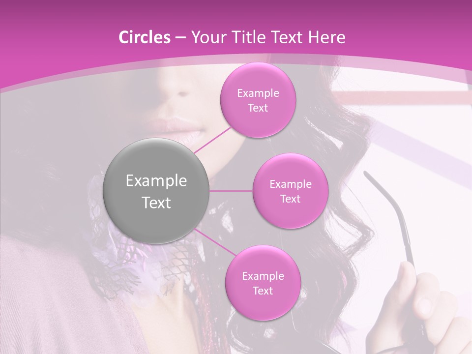 Caucasian Lips Cheerful PowerPoint Template