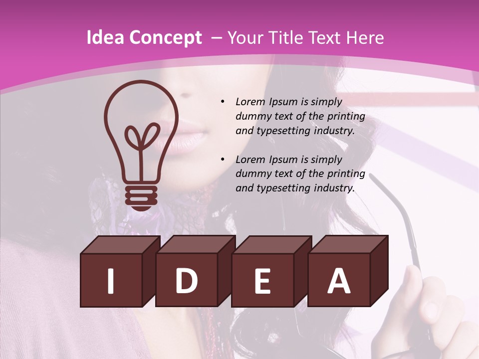 Caucasian Lips Cheerful PowerPoint Template