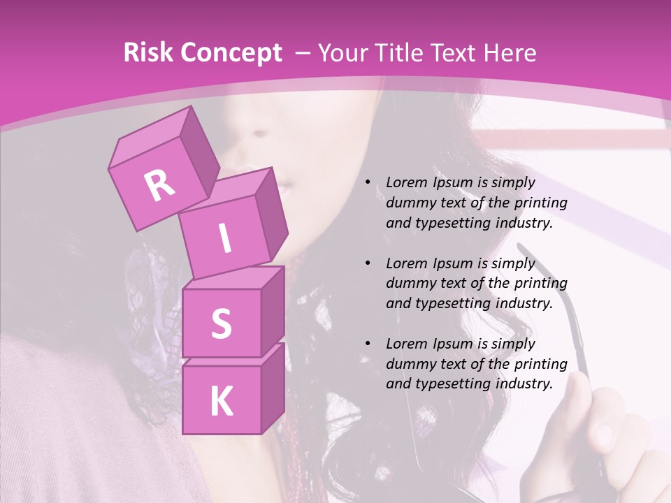 Caucasian Lips Cheerful PowerPoint Template