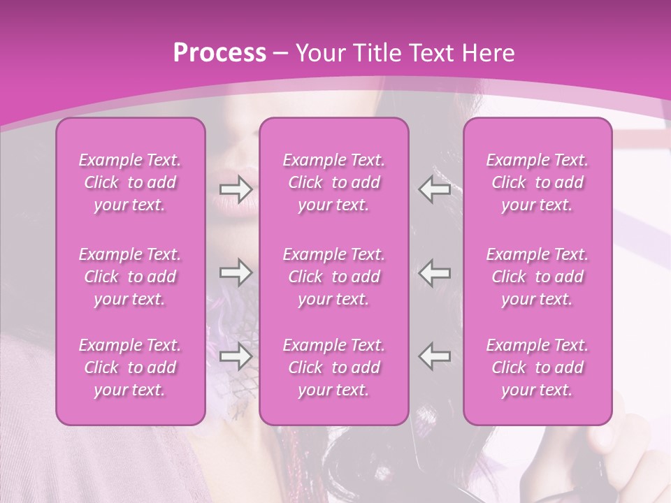 Caucasian Lips Cheerful PowerPoint Template