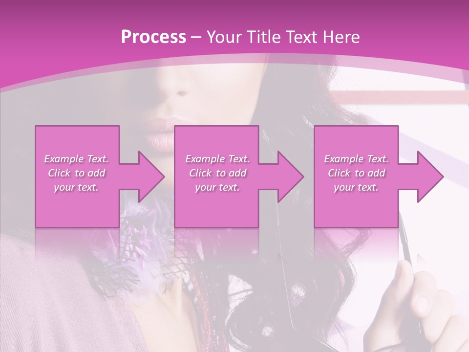 Caucasian Lips Cheerful PowerPoint Template