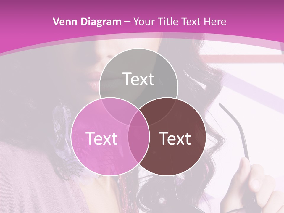 Caucasian Lips Cheerful PowerPoint Template