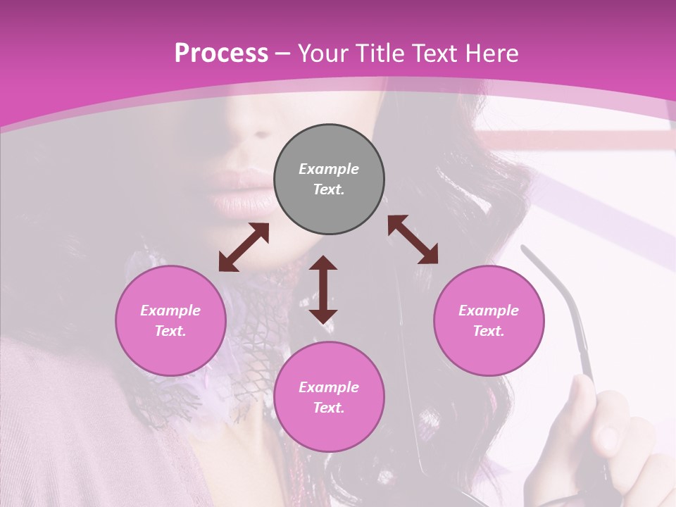 Caucasian Lips Cheerful PowerPoint Template