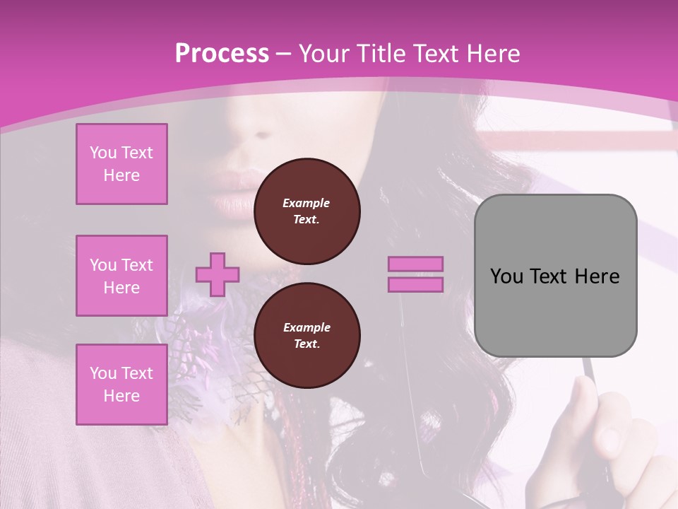 Caucasian Lips Cheerful PowerPoint Template