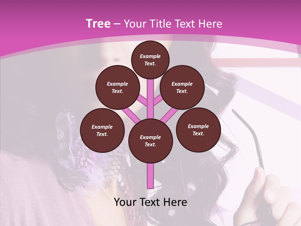 Caucasian Lips Cheerful PowerPoint Template