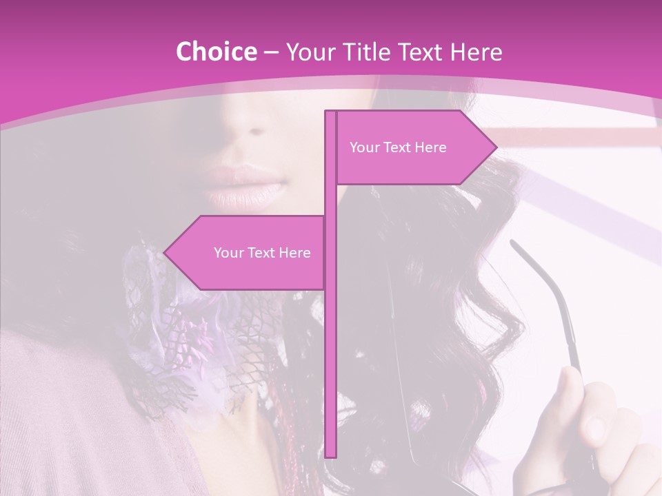 Caucasian Lips Cheerful PowerPoint Template