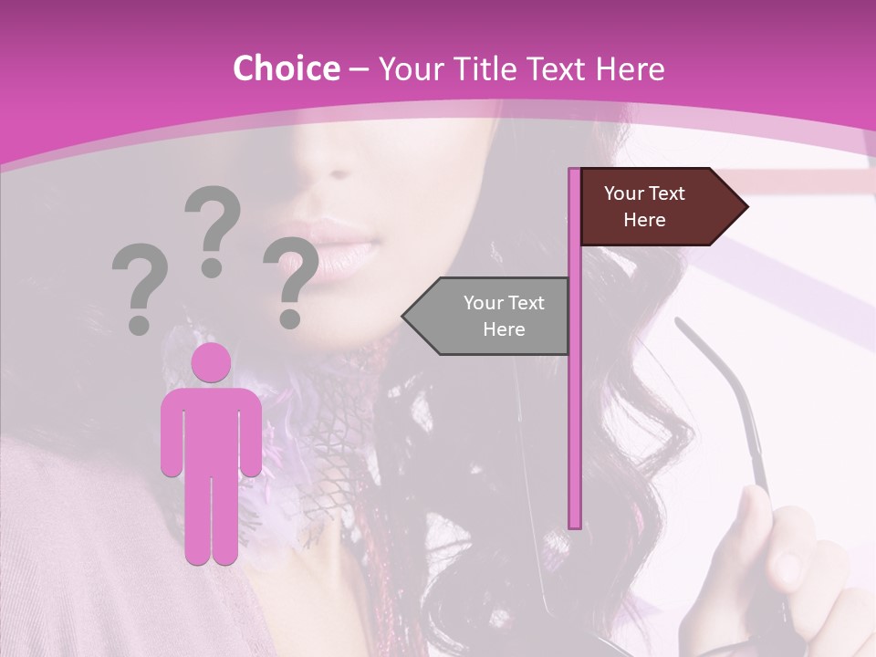 Caucasian Lips Cheerful PowerPoint Template