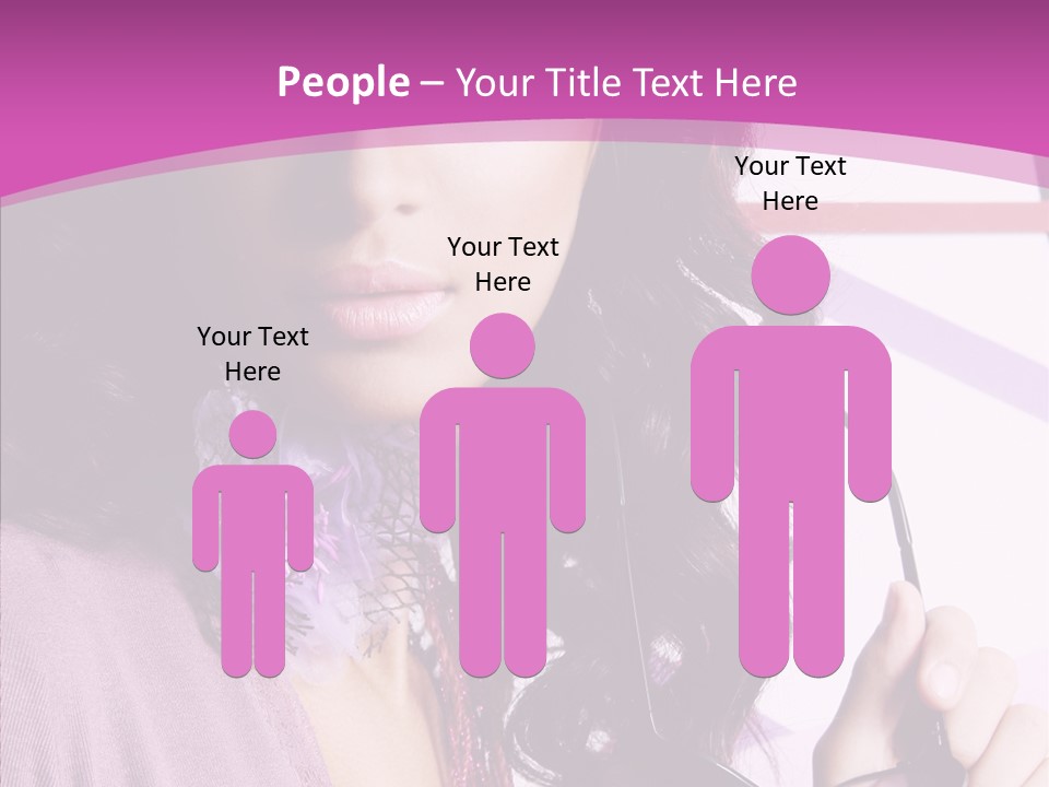 Caucasian Lips Cheerful PowerPoint Template