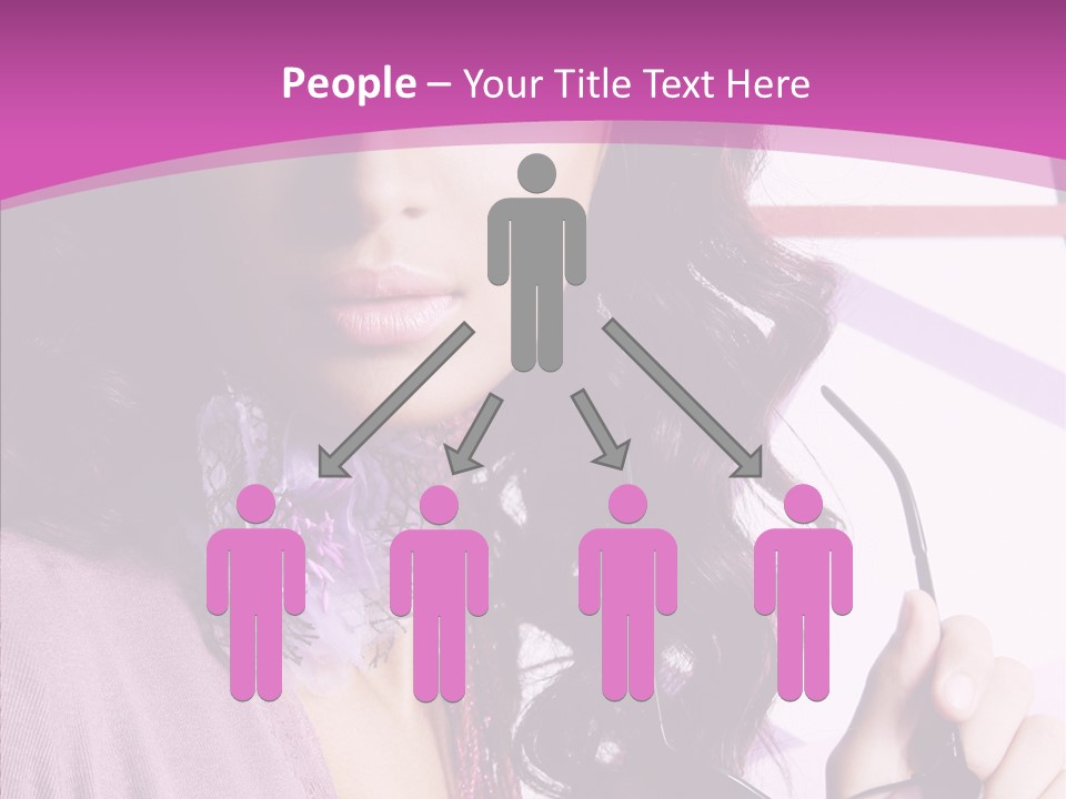 Caucasian Lips Cheerful PowerPoint Template