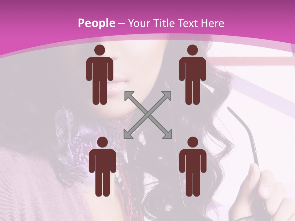 Caucasian Lips Cheerful PowerPoint Template