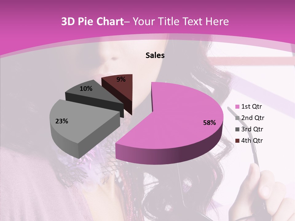 Caucasian Lips Cheerful PowerPoint Template