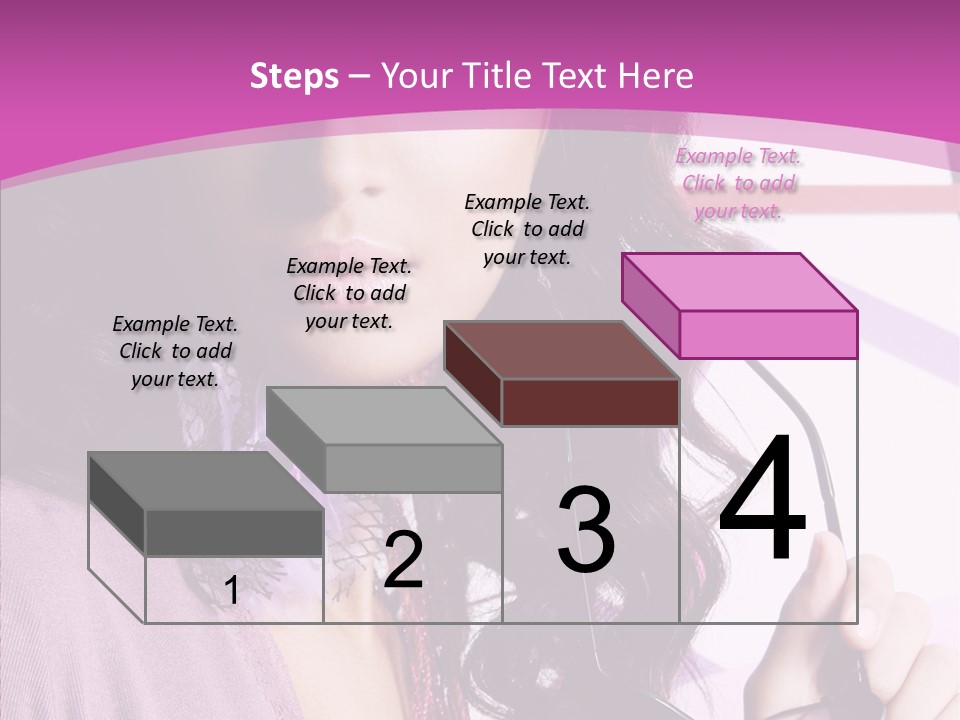 Caucasian Lips Cheerful PowerPoint Template