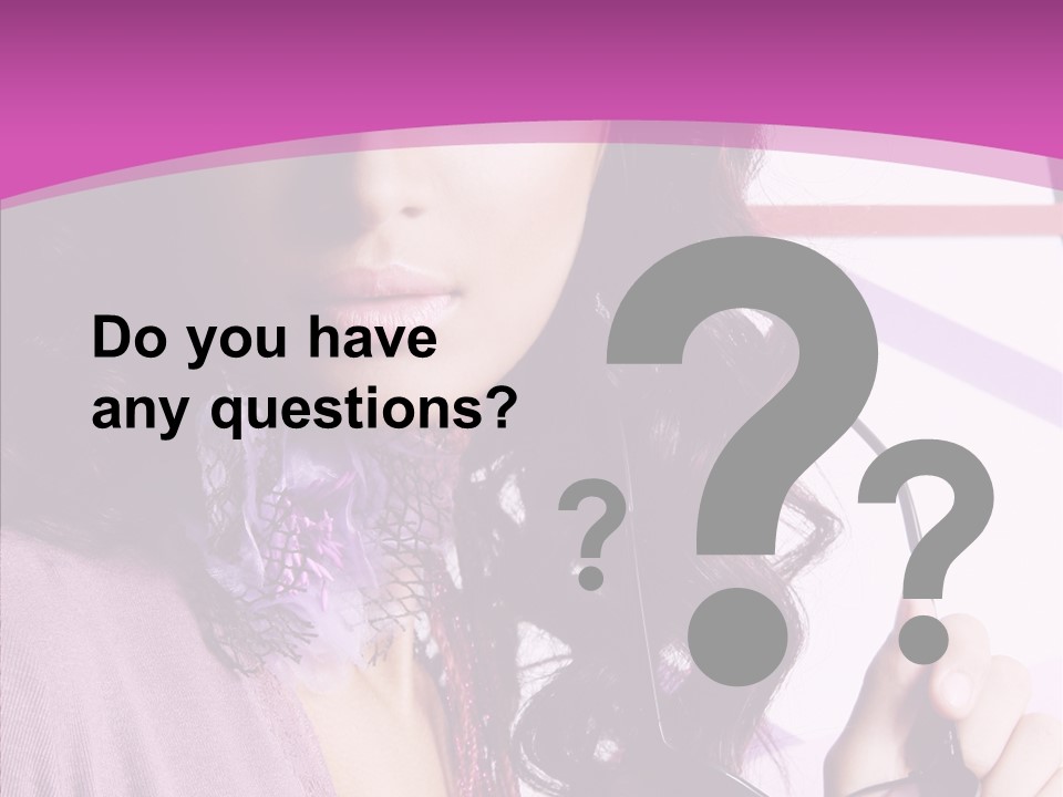 Caucasian Lips Cheerful PowerPoint Template