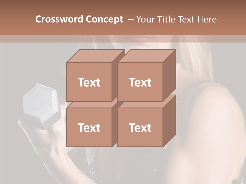 Female Hard Work PowerPoint Template