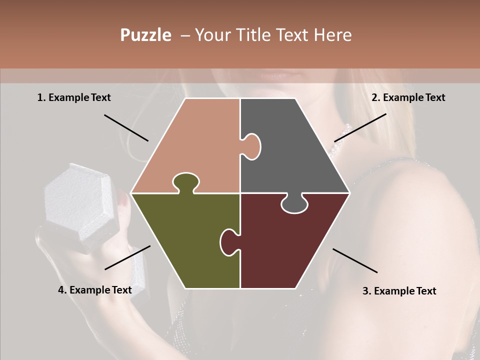 Female Hard Work PowerPoint Template