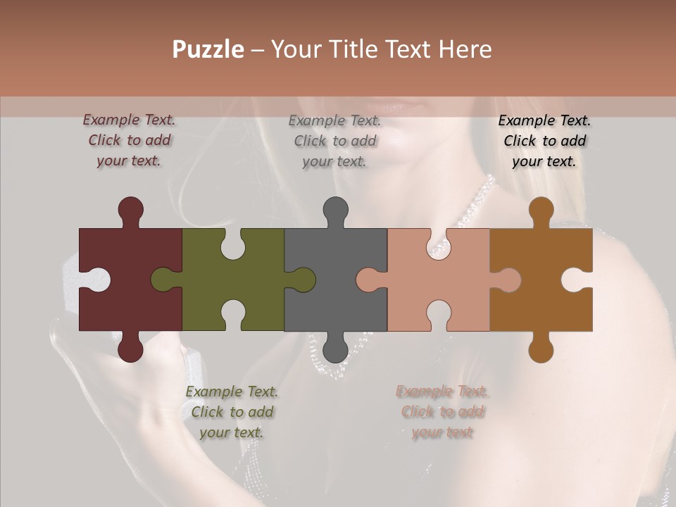 Female Hard Work PowerPoint Template