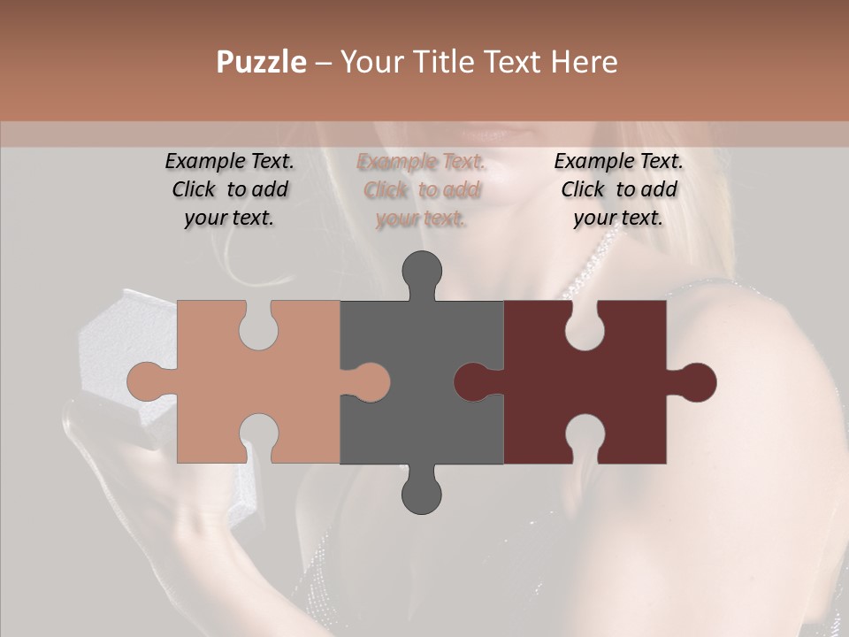 Female Hard Work PowerPoint Template