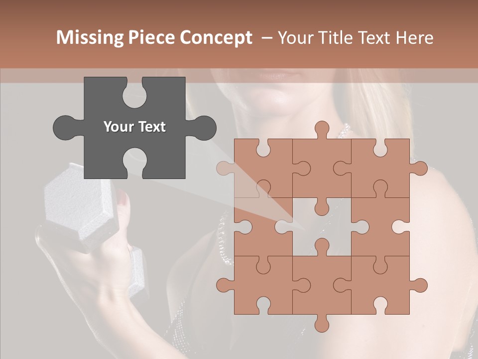 Female Hard Work PowerPoint Template