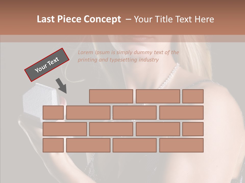 Female Hard Work PowerPoint Template