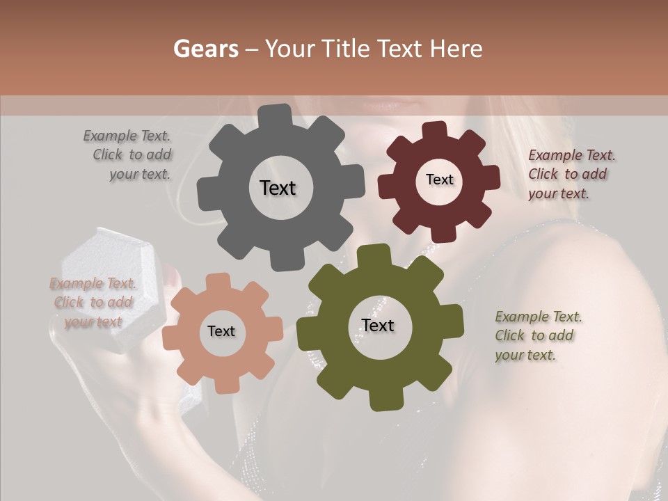 Female Hard Work PowerPoint Template